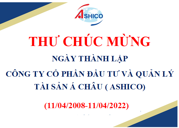 Thư chúc mừng sinh nhật công ty Ashico của Tổng Giám Đốc
